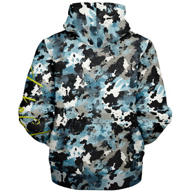 Chokefish™ Microfleece Zip-Up Hoodie Acid-Wash Colors-012
